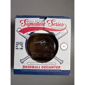 Tom Seaver Cooperstown Distillery Baseball Decanter Bottle Empty In Box Mets